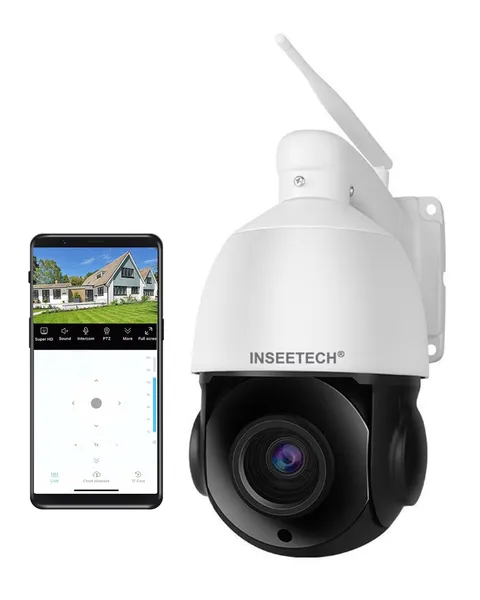 INSEETECH 4MP PTZ Security Camera Wireless Outdoor, 18X Optical Zoom Surveill...
