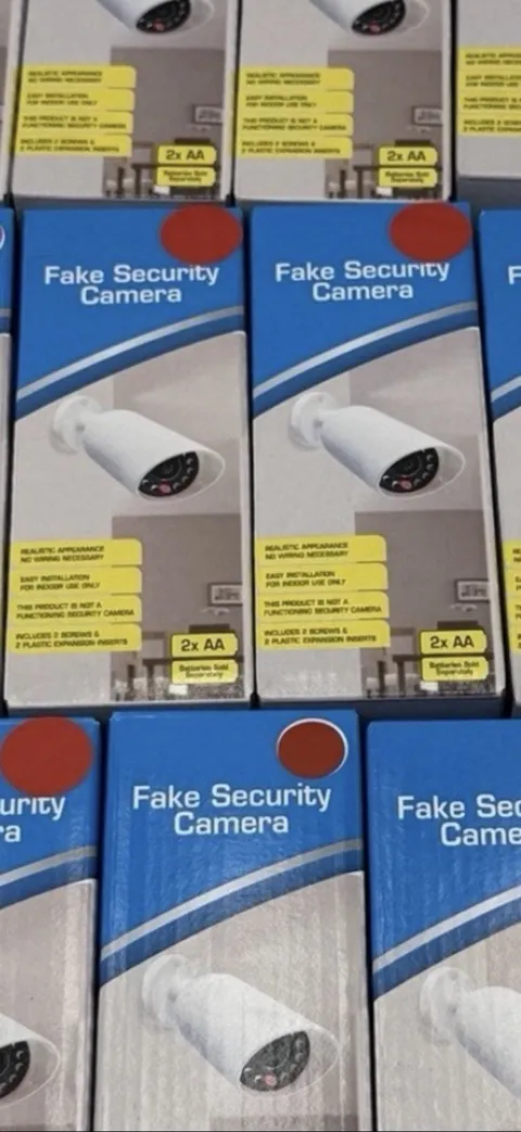 8- Dummy Security Camera New In White -Battery Operated Fake Decoy Cameras