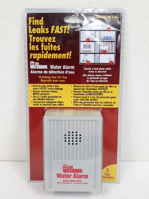 The Watchdog Water Alarm Early Warning Leak Detector BWD-HWA, New Sealed
