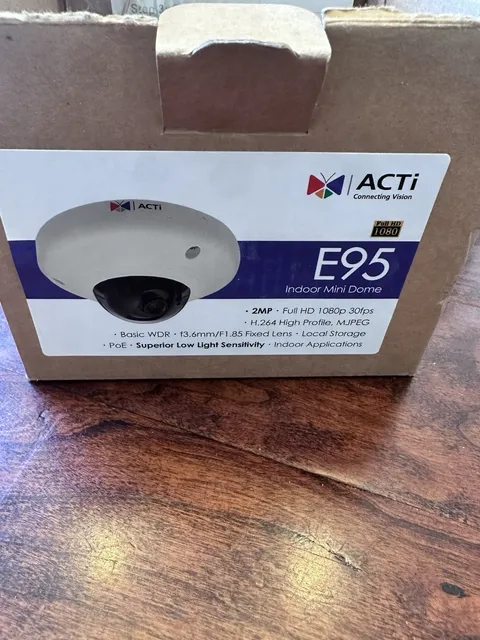 ACTi E95 Indoor Mini Dome IP Security Camera – 2MP, 1080p, PoE, Vandal Resistant