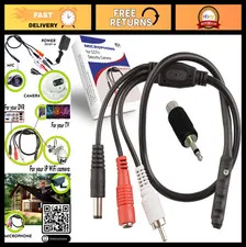 Outdoor CCTV Microphone for Security Cameras - High Sensitivity Audio Surveillan
