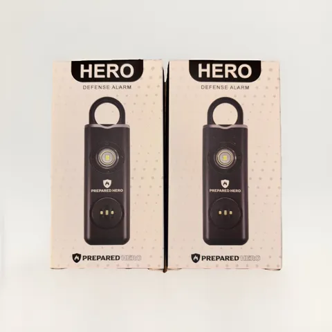 2-Pack - NIB - Personal Safety Alarm Rechargeable w/ Flashlight, Strobe 130db