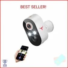 NodeBlaz 1080P Wireless Security Camera Outdoor, Battery Powered, AI Human Detec
