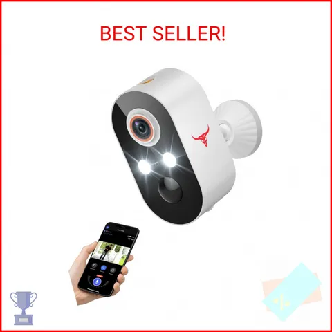 NodeBlaz 1080P Wireless Security Camera Outdoor, Battery Powered, AI Human Detec
