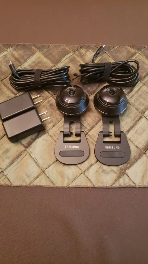 TWO (2) Samsung SmartCam HD 1080p Wi-Fi IP Cameras Model SNH-V6414BN/US
