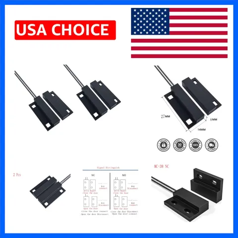 MC-38 NC Surface Mount Wired Security Window Door Contact Sensor Alarm Magnet...
