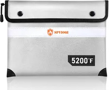 Upgraded 5200°F Fireproof Document Bag with Heat Insulated, Water Fire Proof Bag