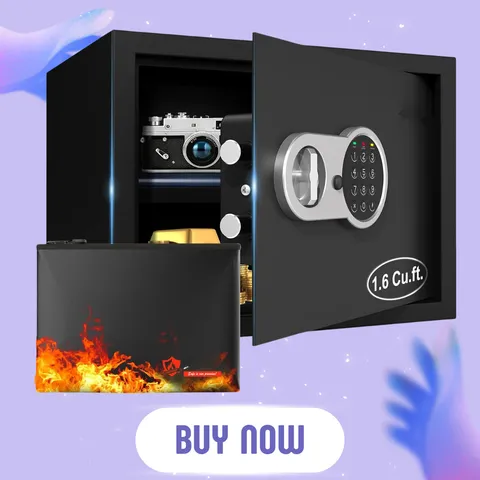 1.6 Cu Ft Fireproof Safe Box Digital Security Home Office Safe with Electronic K