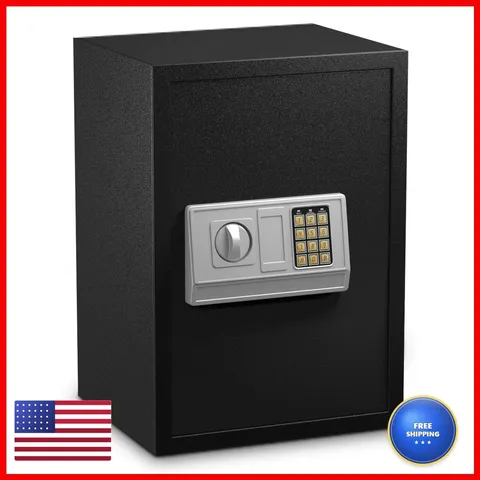 Safstar Electronic Digital Safe 14" x 12" x 20" Solid Steel Keypad Lock Box