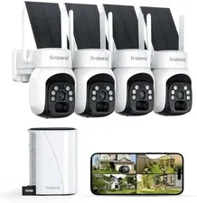 firstrend Solar Security Cameras Wireless Outdoor, No Monthly Fee Human Auto Tra