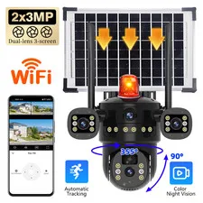 Solar Battery Powered Wireless WiFi Home Security Camera System Outdoor Pan/Tilt