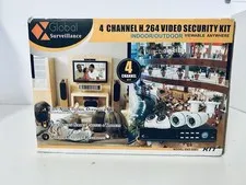 Global Surveillance 4 Channel H.264 Video Security Kit Wired Indoor/Outdoor DVR