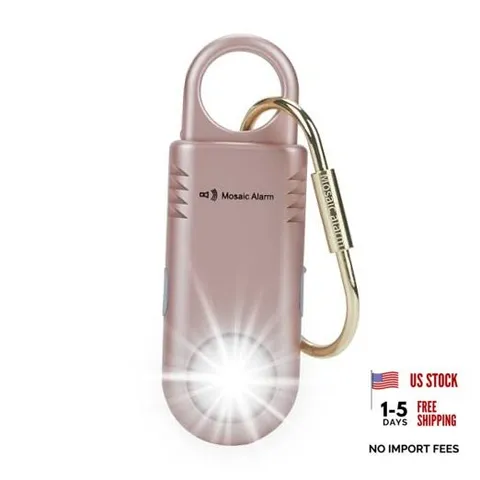135dB Rechargeable Personal Safety Alarm Built-in Ultra Standalone RoseGold