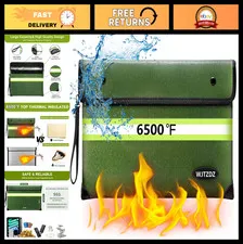 Fireproof Money Bag - 10 Layers Heat Insulation, Waterproof Zipper, Reflective S