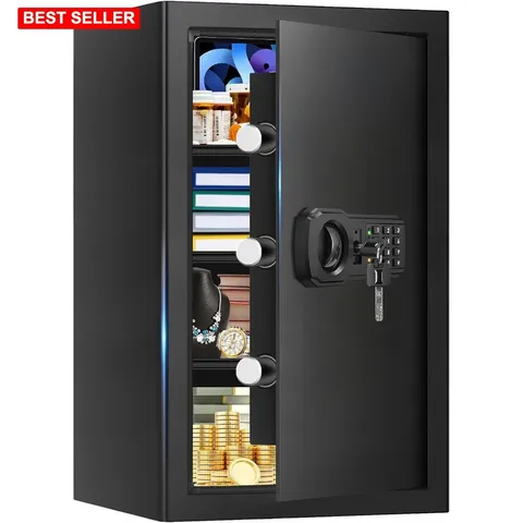 Safe Box Large Home 5.2 Cu Ft Alloy Steel FireWaterproof Security Electronic