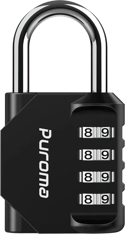 1 Pack Combination Lock Locker 4 Digits Combo Padlock Gym Black