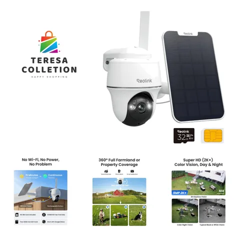 Solar-Powered 4G LTE Outdoor Security Camera - Easy Installation, Instant Alerts