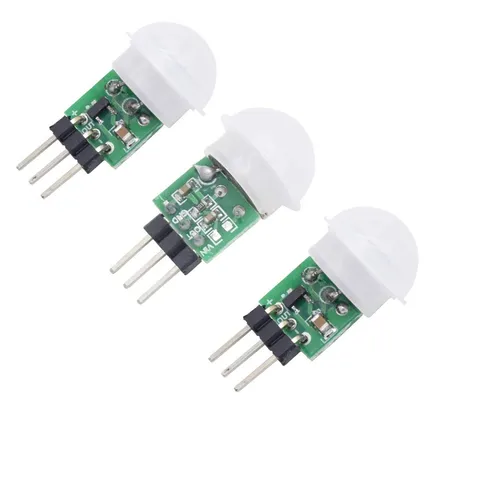HiLetgo 3pcs AM312 Mini Pyroelectric PIR Human Sensor Module 10mm*8mm, White