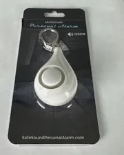 Safesound Personal Alarms 125db Personal Alarm Keychain White NEW Free Shipping