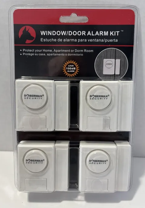 Doberman Security Window / Door 100 Db Alarm Kit Magnetic Trigger - 4 pack - New