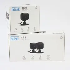 Blink Mini Indoor Security Camera 3 Pack Motion Detection Alexa Black - Grade A