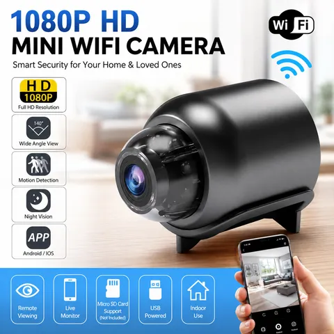 1080P HD Mini WiFi Wireless Camera Night Vision Home Security Pet Baby Monitor