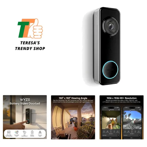 Easy Install Wireless Doorbell with 1536 HD Video & Amazon Alexa Compatibility