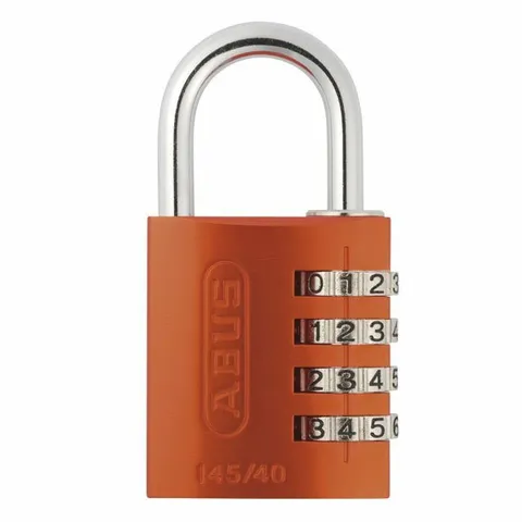 Abus 145/40 Orange Combination Padlock .Combo Padlocks (14540ORGC) -FREE POSTAGE