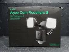WYZE Wired Outdoor Wi-Fi Floodlight v2 Home Security Camera with 2K Video Black