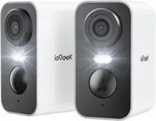 2PCS ieGeek Wireless Outdoor WiFi Security Camera Home Battery CCTV System Alexa