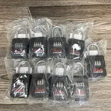 Vault Locks Black Combination Padlock Lockbox Lot Of 9 Made In Taiwan Realtor