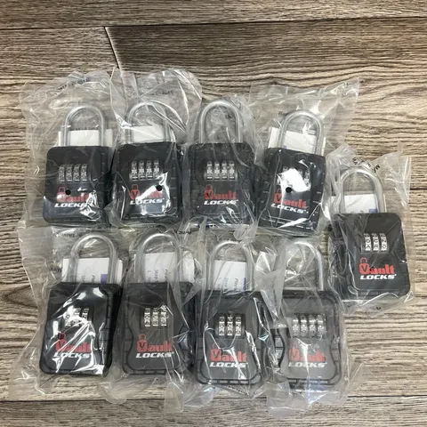 Vault Locks Black Combination Padlock Lockbox Lot Of 9 Made In Taiwan Realtor