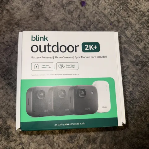 BLINK OUTDOOR 2K+ WIRELESS SECURITY CAMERA 3 CAMERA SYSTEM NEW