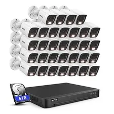 ANNKE 32CH 5MP Lite DVR 1080P Security Camera System Color Night Vision H.265+