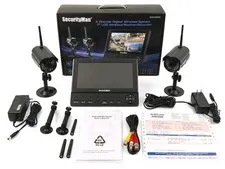 SecurityMan DIGILCDDVR2 4-Channel Wireless 7" LCD - 2 Camera Security System NOB