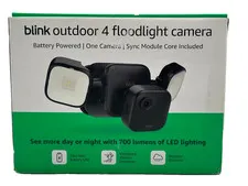 Blink Outdoor 4 Floodlight Camera Wireless Wi-Fi Smart Battery Operated