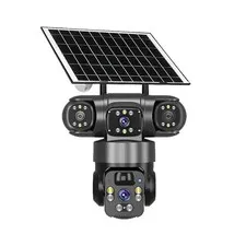 Cugo 15MP Solar PTZ Security Camera Triple Lens WiFi Outdoor PIR Track