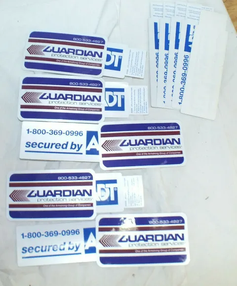 10 Pack Nationally Recognized window alarm system 2 sided Sticker