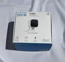 Blink Mini Indoor Plug-In HD Smart Security Camera White Alexa New Sealed