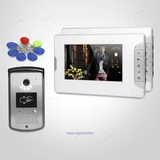 7" Video Security Door Phone with Keyfobs Unlocking Camera for Home Security