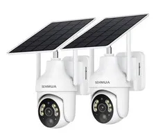 SEHMUA 2 Pack Outdoor Camera Wireless, 2K Solar Security Cameras Wireless Outd 5