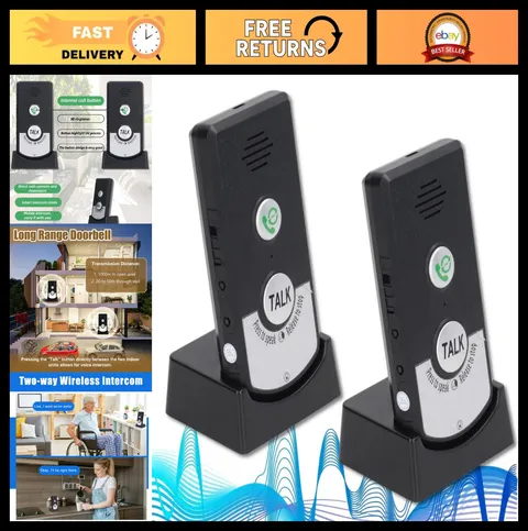 Wireless 2-Way Intercom System for Home - Long Range Voice Communication Unit