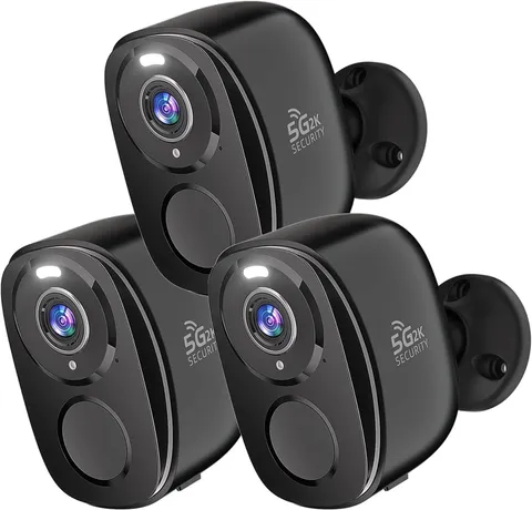 3Pack Security Cameras Wireless Outdoor, 5G/2.4GHz Battery Powered Home Indoo...