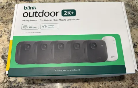New Blink 5-pk 2K Video Resolution Wireless Smart Security Camera 840414659254