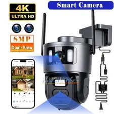 FHD Dual View Security Camera Zoom Outdoor 2.4G &5G Wifi Camera AI Motion Catch