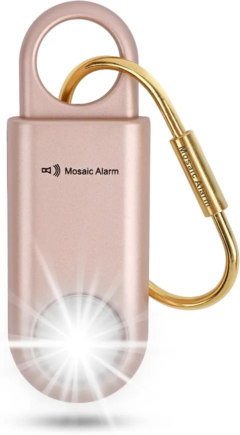 130Db Personal Safety Alarm Strobe Light. Loud Sound Keychain Siren with Carabin