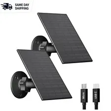 2W Solar Panel Charger with 360° Mount for Outdoor Cameras - Weatherproof Design