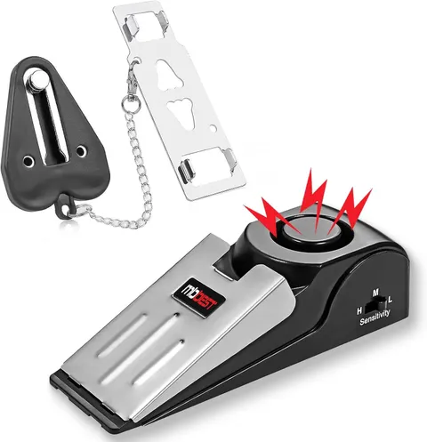 Door Stop Alarm & Hotel Door Lock,Dual Protection Security Door Kit,Door ​Securi