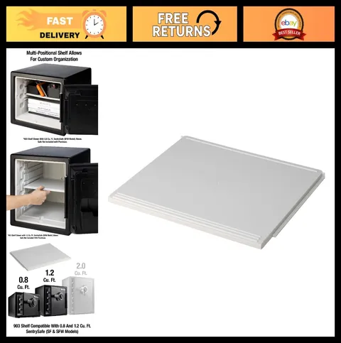 Adjustable Safe Shelf Insert for Fireproof & Waterproof Safes - Fits 0.8 & 1.2 C