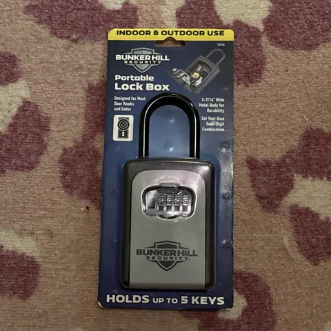 BUNKER HILL SECURITY Portable Lock Box Steel,vinyl protective coat/US SELLER🇺🇸